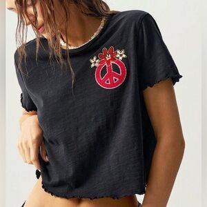 Black Peace Sign Graphic Tee